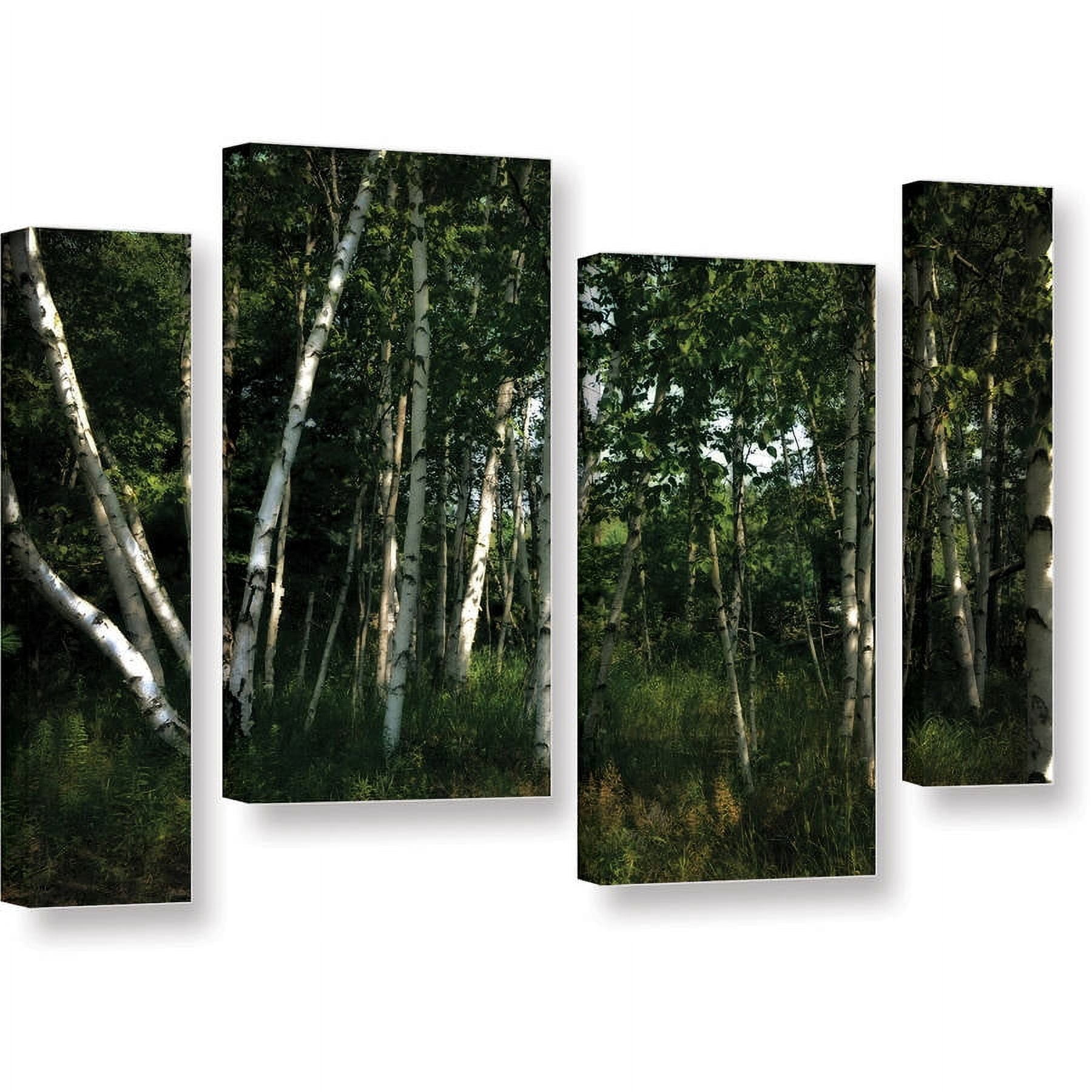 ArtWall Kevin Calkins "Birch Grove in Sunlight" 4-Piece Gallery-Wrapped Canvas Staggered Set