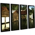 thumbnail image 1 of ArtWall Kevin Calkins "Boathouses on the River" 4-Piece Floater Framed Canvas Set, 1 of 2