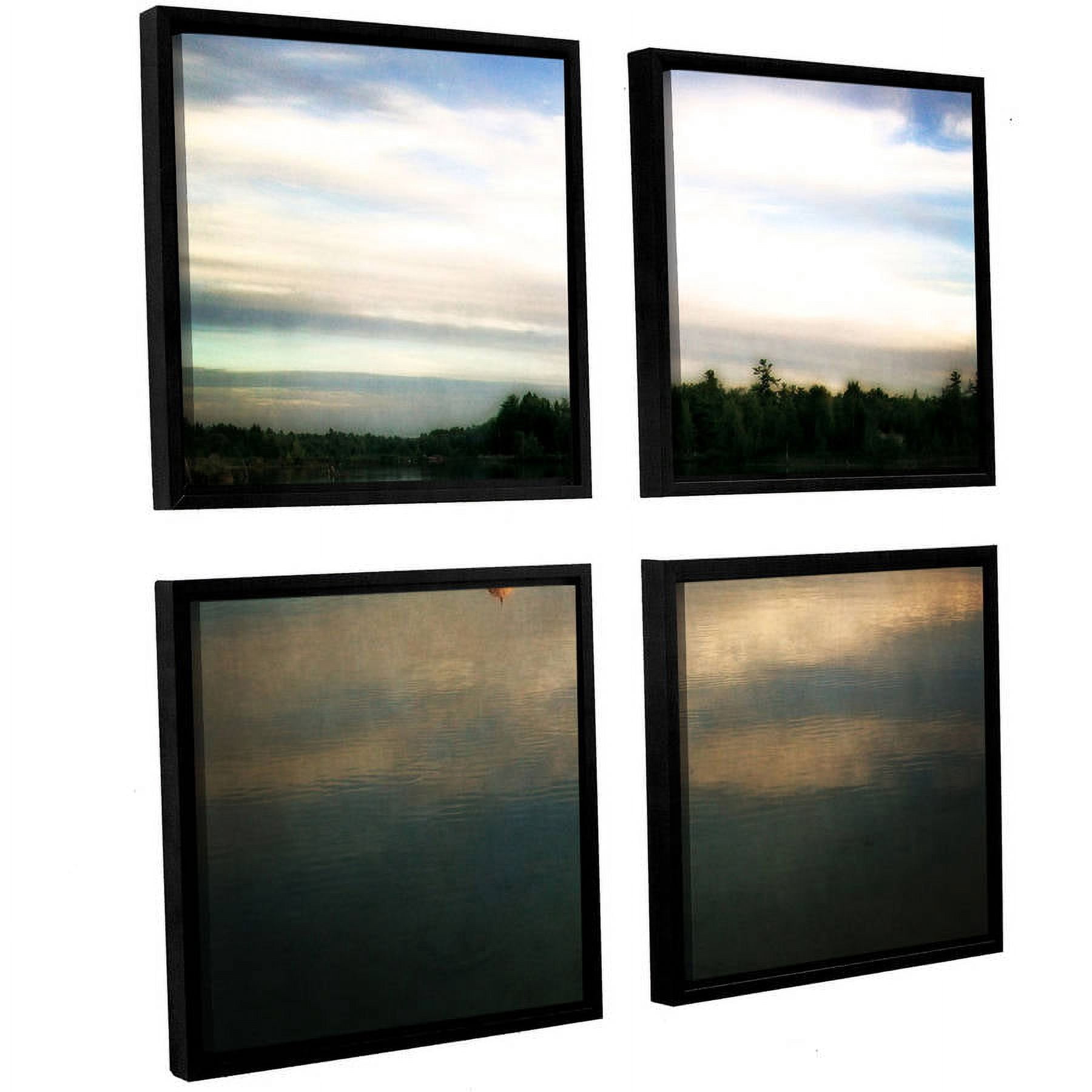 ArtWall Kevin Calkins "Buoy on the Bayou" 4-Piece Floater Framed Canvas Square Set