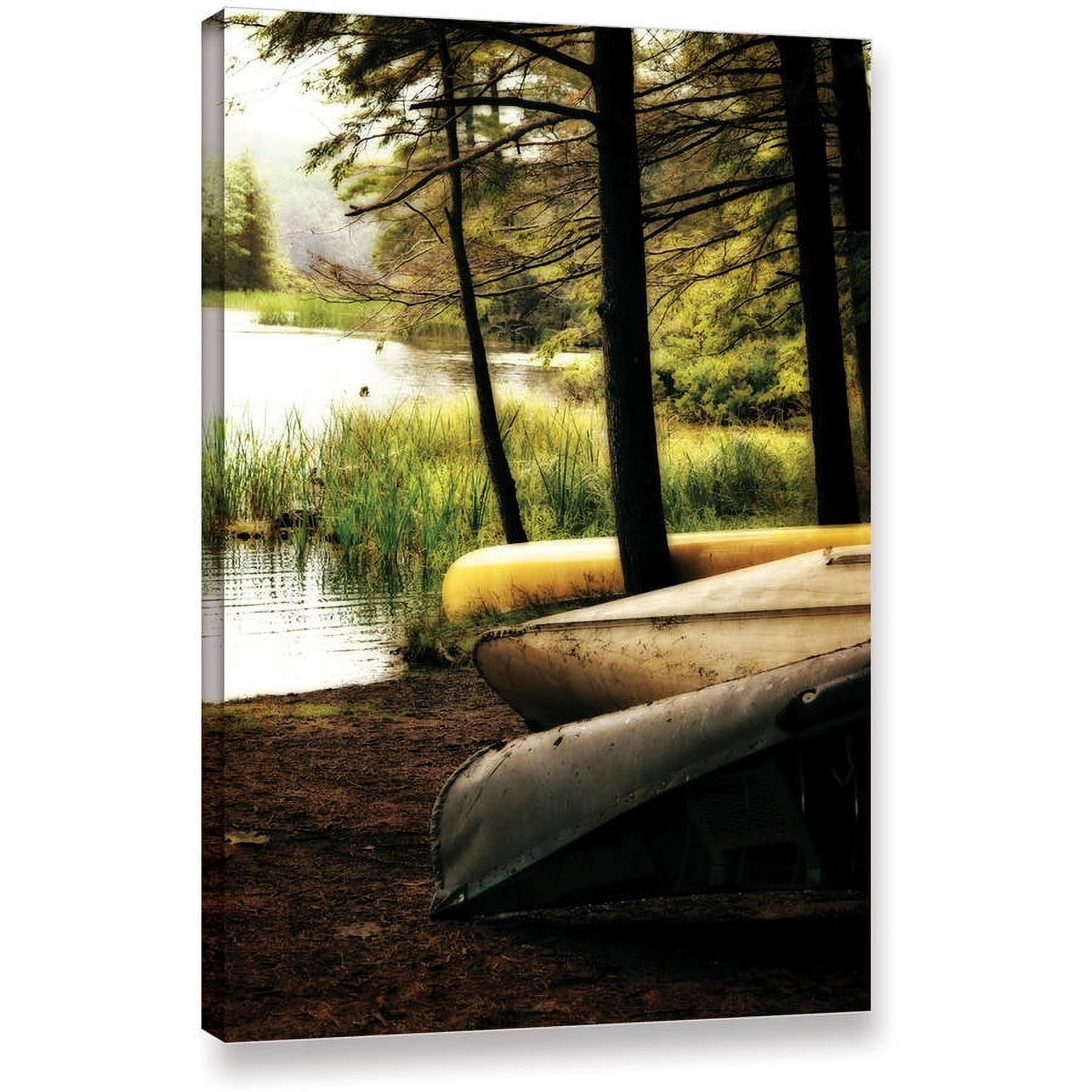 ArtWall Kevin Calkins "Canoe Trio" Gallery-Wrapped Canvas