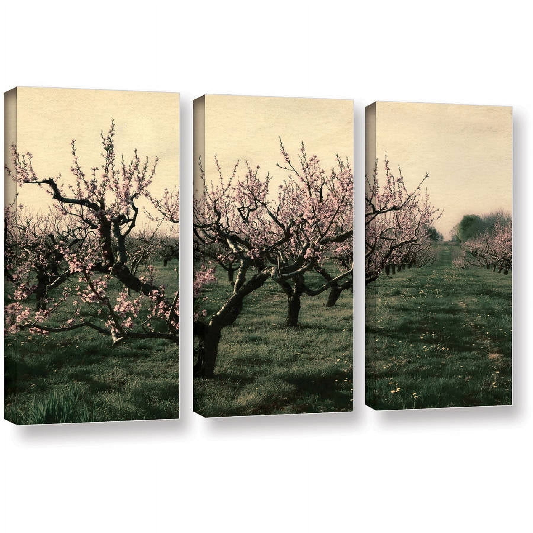 ArtWall Kevin Calkins "Cheery Cherries" 3-Piece Gallery-Wrapped Canvas Set