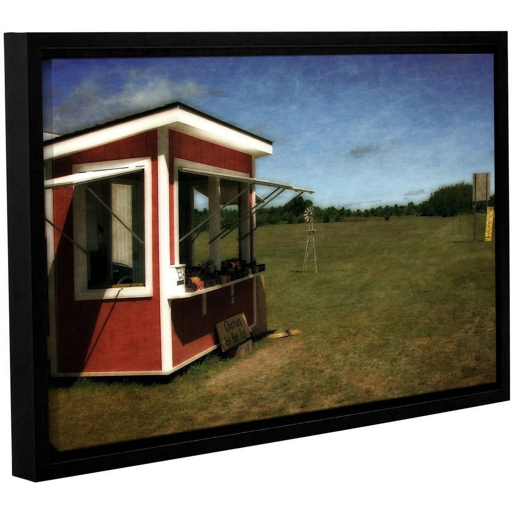ArtWall Kevin Calkins "Cherries By the Lug" Gallery-Wrapped Floater-Framed Canvas