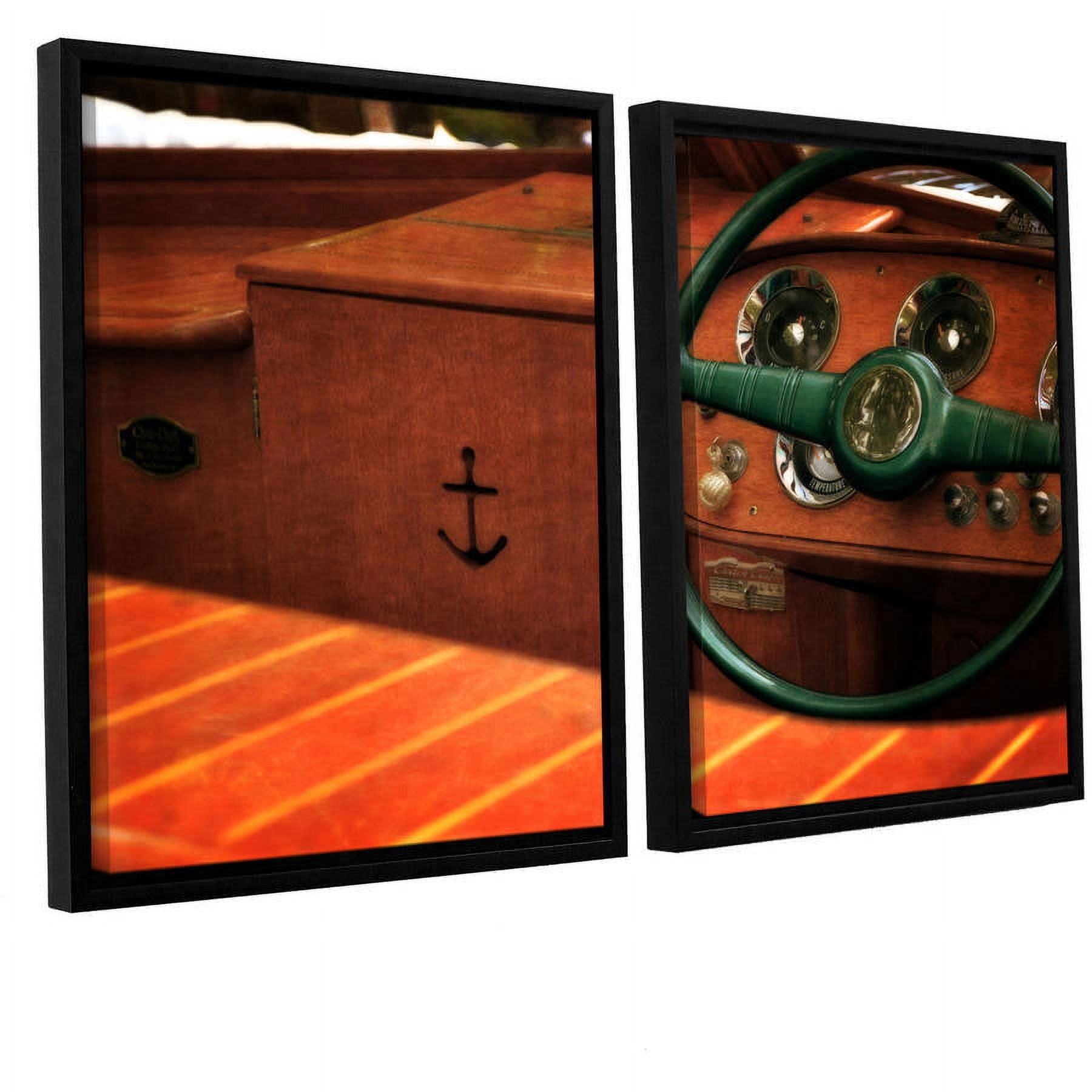 ArtWall Kevin Calkins "Chris Craft Interior" 2-Piece Floater Framed Canvas Set