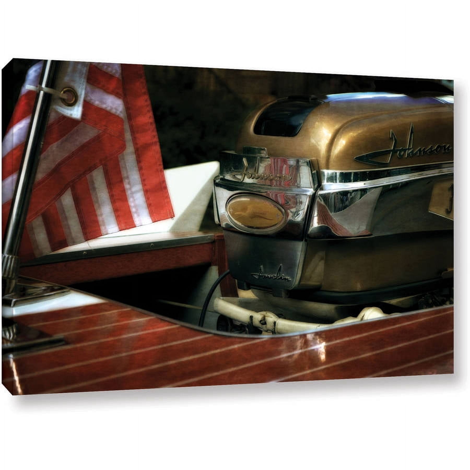 ArtWall Kevin Calkins "Chris Craft and Old Glory" Gallery-Wrapped Canvas