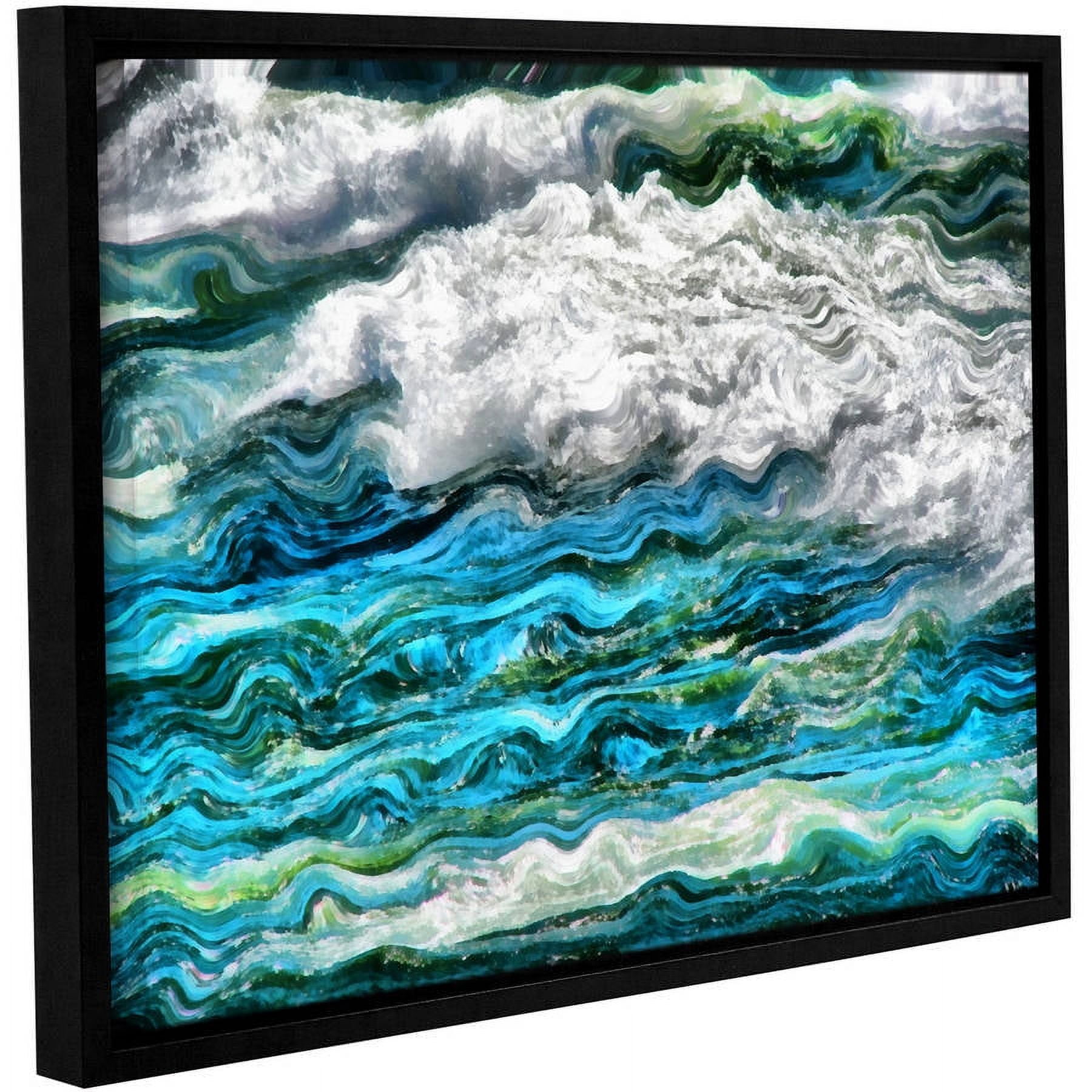 ArtWall Kevin Calkins "Cresting Waves 2.0" Gallery-Wrapped Floater-Framed Canvas