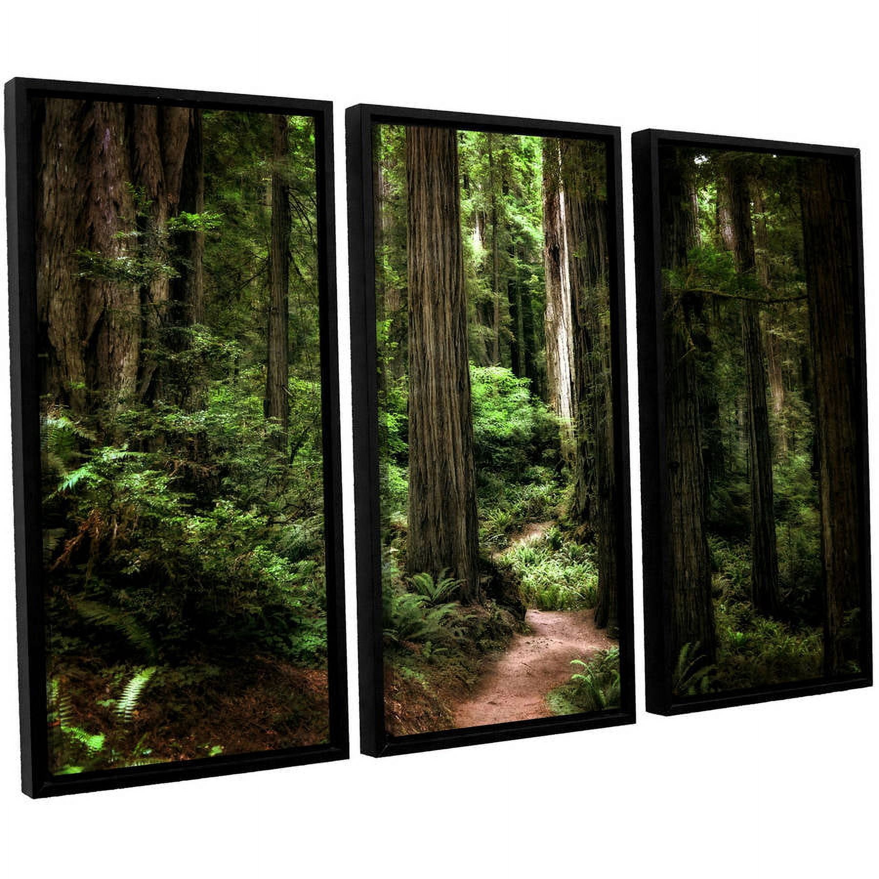 ArtWall Kevin Calkins "Enchanted Path" 3-Piece Floater Framed Canvas Set