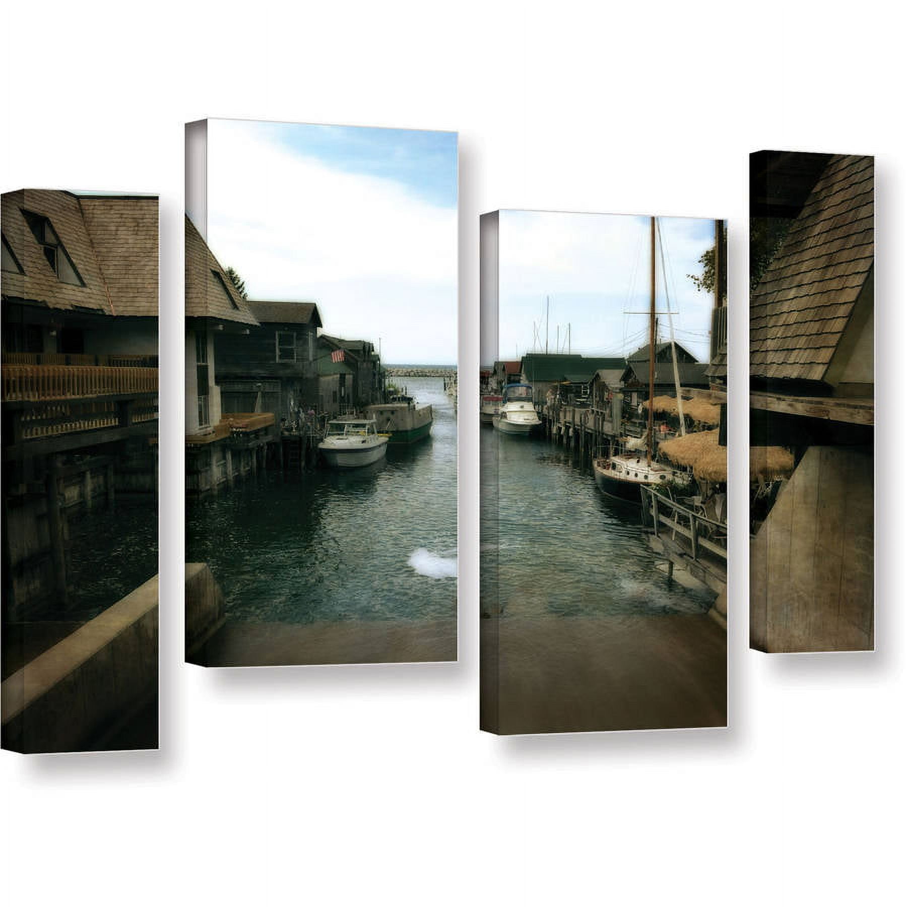 ArtWall Kevin Calkins "Fishtown" 4-Piece Gallery-Wrapped Canvas Staggered Set