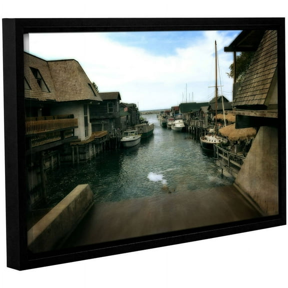 ArtWall Kevin Calkins "Fishtown" Gallery-Wrapped Floater-Framed Canvas