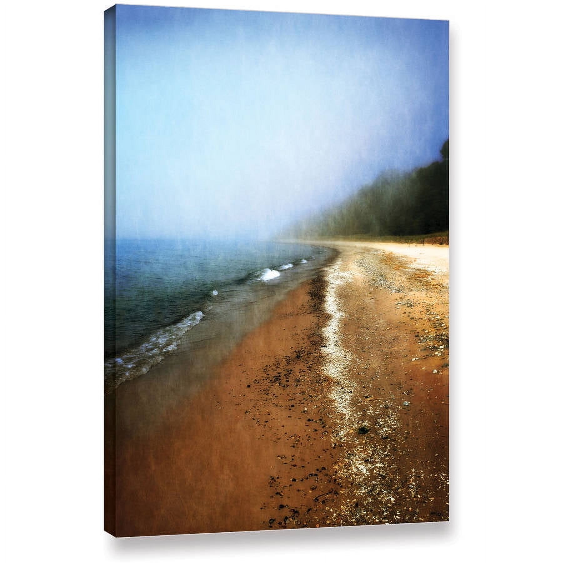 ArtWall Kevin Calkins "Foggy Day at the Beach" Gallery-Wrapped Canvas