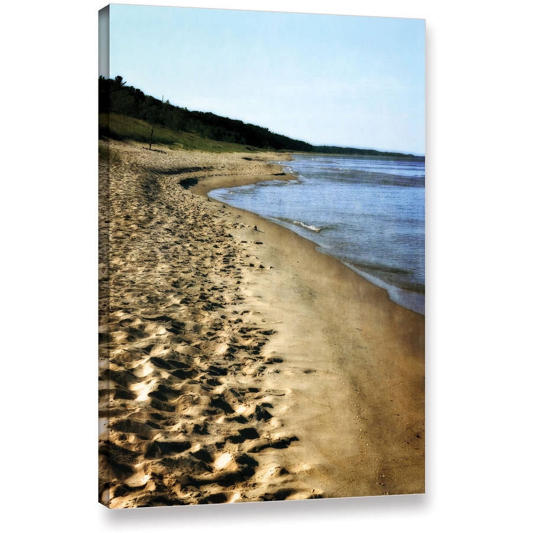 ArtWall Kevin Calkins "Footsteps in the Sand" Gallery-Wrapped Canvas