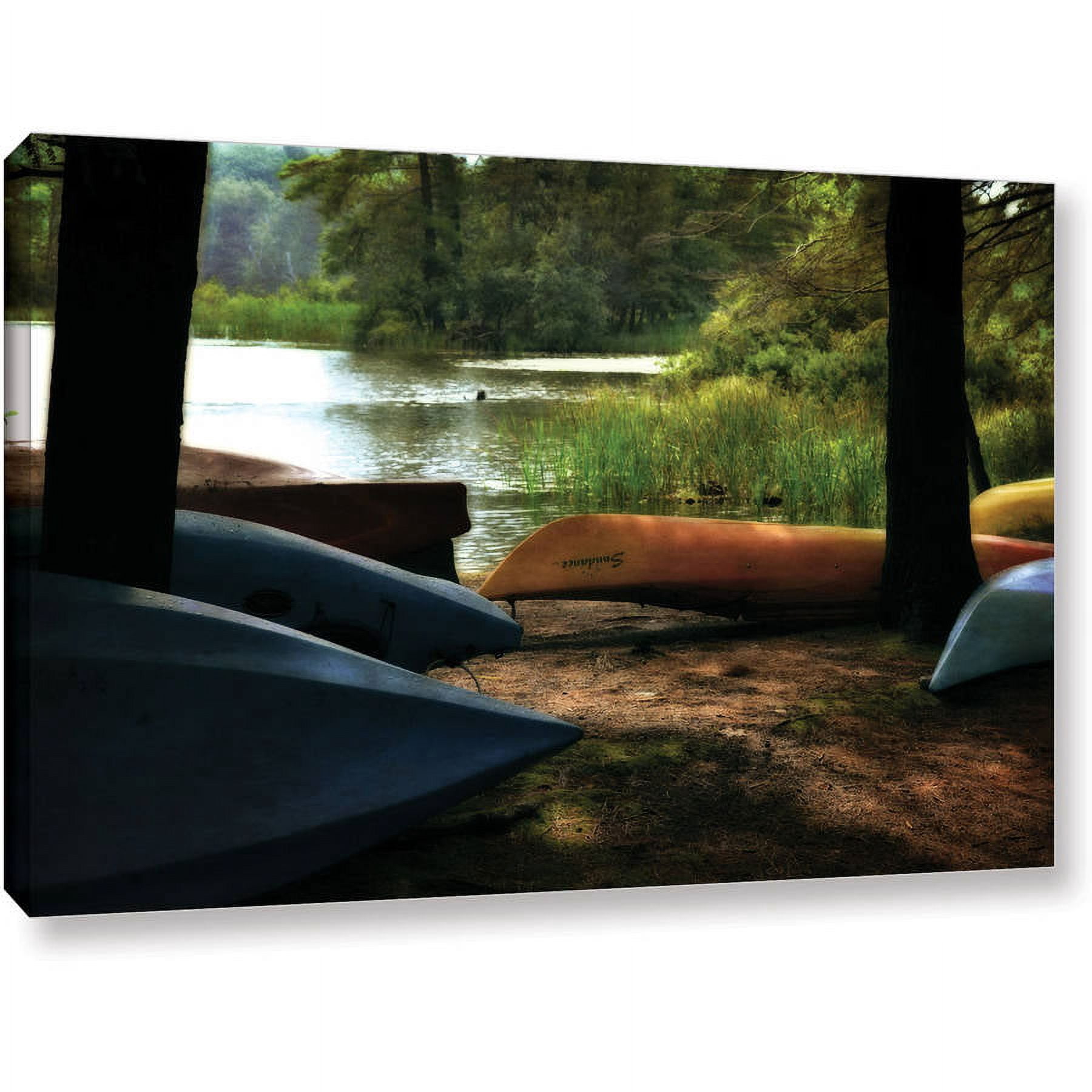 ArtWall Kevin Calkins "Kayaks at Rest" Gallery-Wrapped Canvas