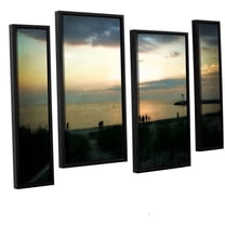 ArtWall Kevin Calkins "Last Night" 4-Piece Floater Framed Canvas Staggered Set