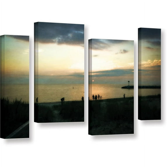 ArtWall Kevin Calkins "Last Night" 4-Piece Gallery-Wrapped Canvas Staggered Set