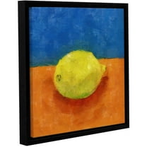 ArtWall Kevin Calkins "Lemon with Blue and Orange" Gallery-Wrapped Floater-Framed Canvas