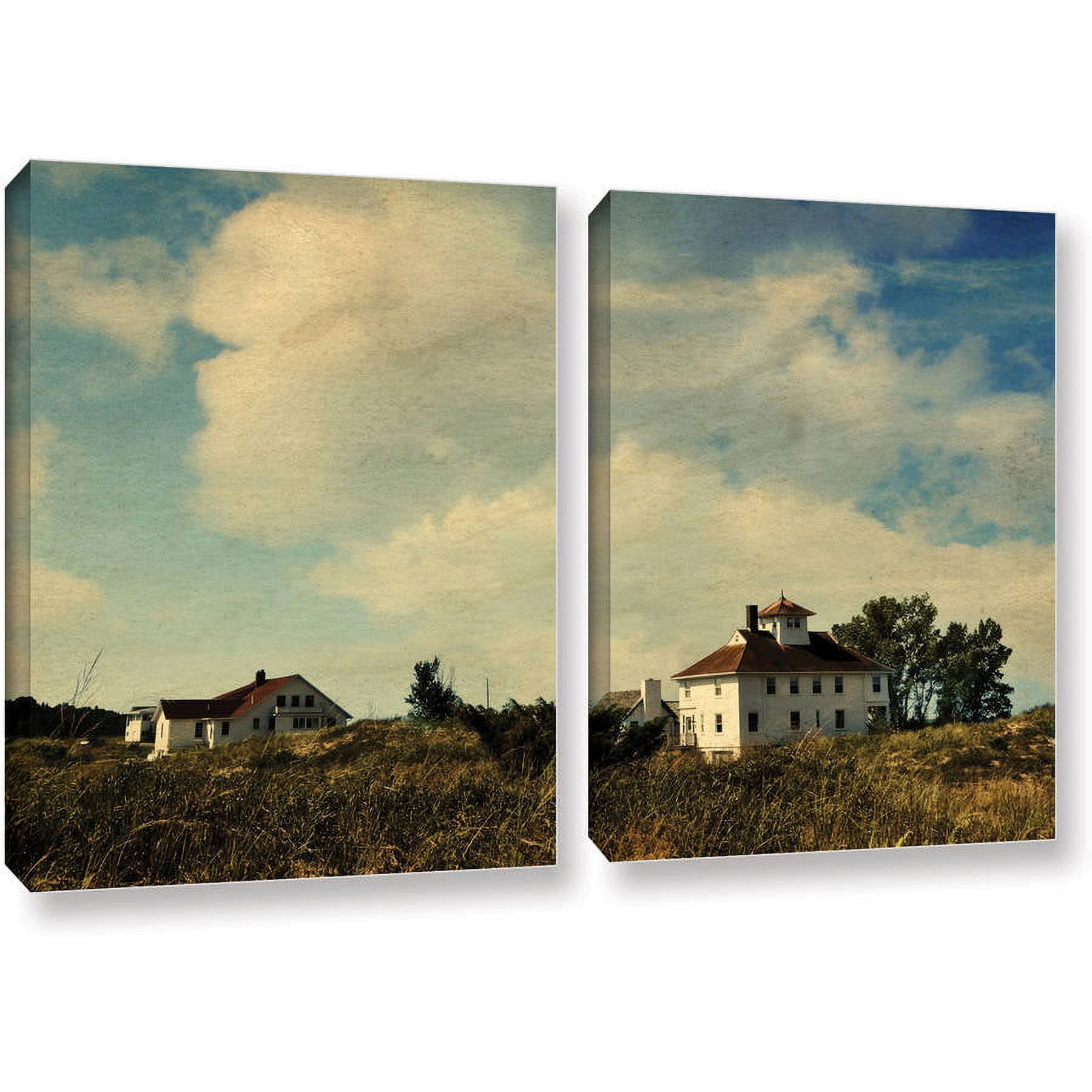 ArtWall Kevin Calkins "Lifesaving Station with Big Sky" 2-Piece Gallery-Wrapped Canvas Set