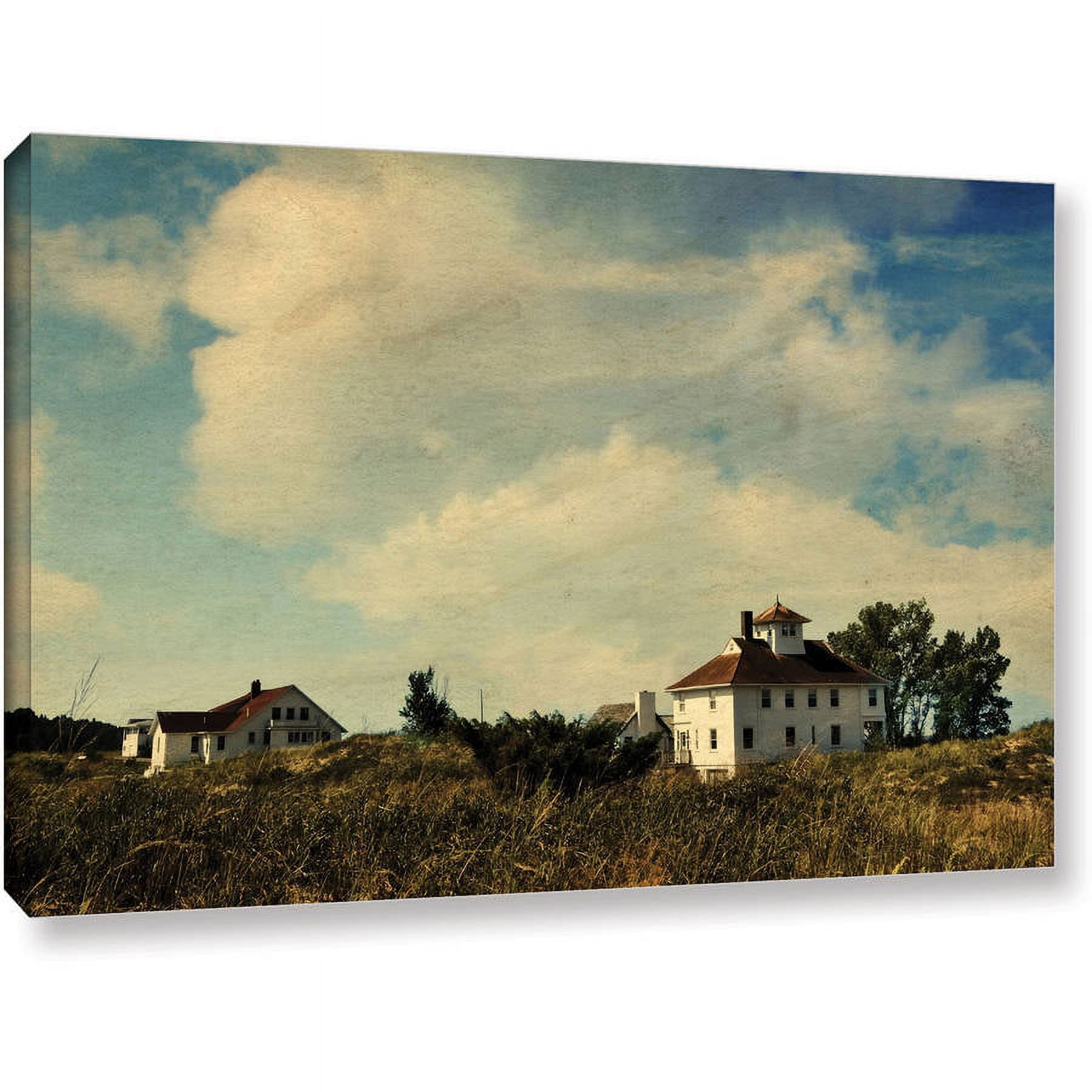 ArtWall Kevin Calkins "Lifesaving Station with Big Sky" Gallery-Wrapped Canvas