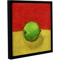 ArtWall Kevin Calkins "Lime with Red and Gold" Gallery-Wrapped Floater-Framed Canvas