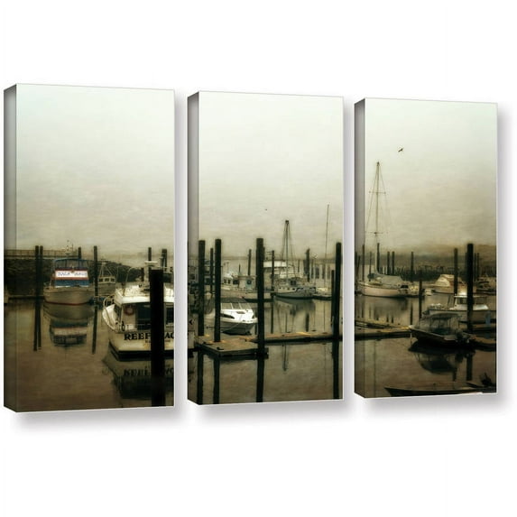 ArtWall Kevin Calkins "Low Tide" 3-Piece Gallery-Wrapped Canvas Set