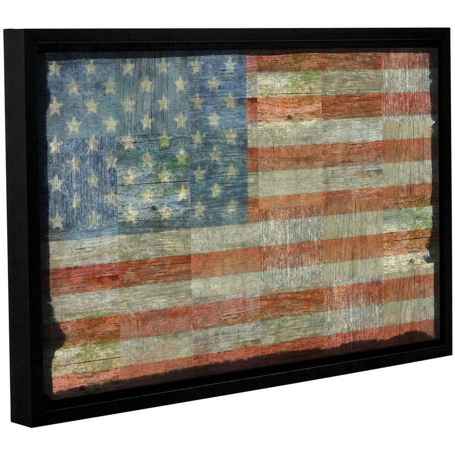ArtWall Kevin Calkins "Old Glory" Gallery-Wrapped Floater-Framed Canvas