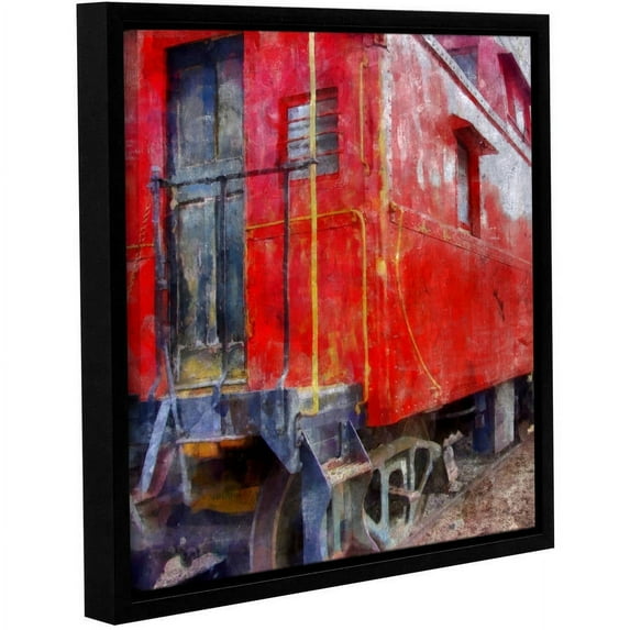 ArtWall Kevin Calkins "Old Red Caboose" Gallery-Wrapped Floater-Framed Canvas