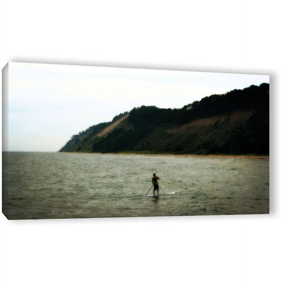 ArtWall Kevin Calkins "Paddle Surfing Along the Dunes" Gallery-Wrapped Canvas