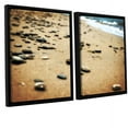 thumbnail image 1 of ArtWall Kevin Calkins "Pebbles and Waves" 2-Piece Floater Framed Canvas Set, 1 of 2