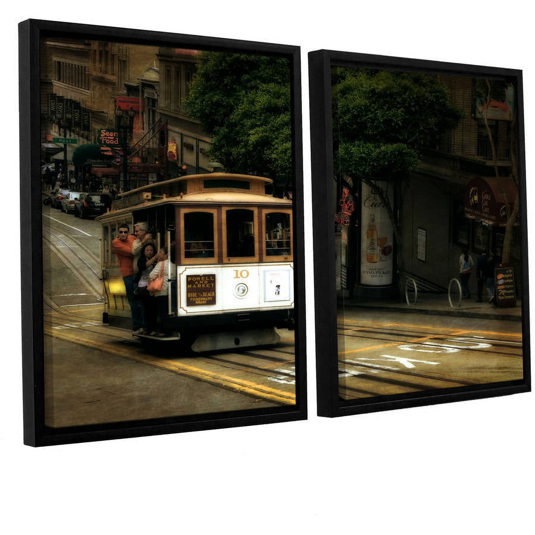 ArtWall Kevin Calkins "Powell and Market" 2-Piece Floater Framed Canvas Set