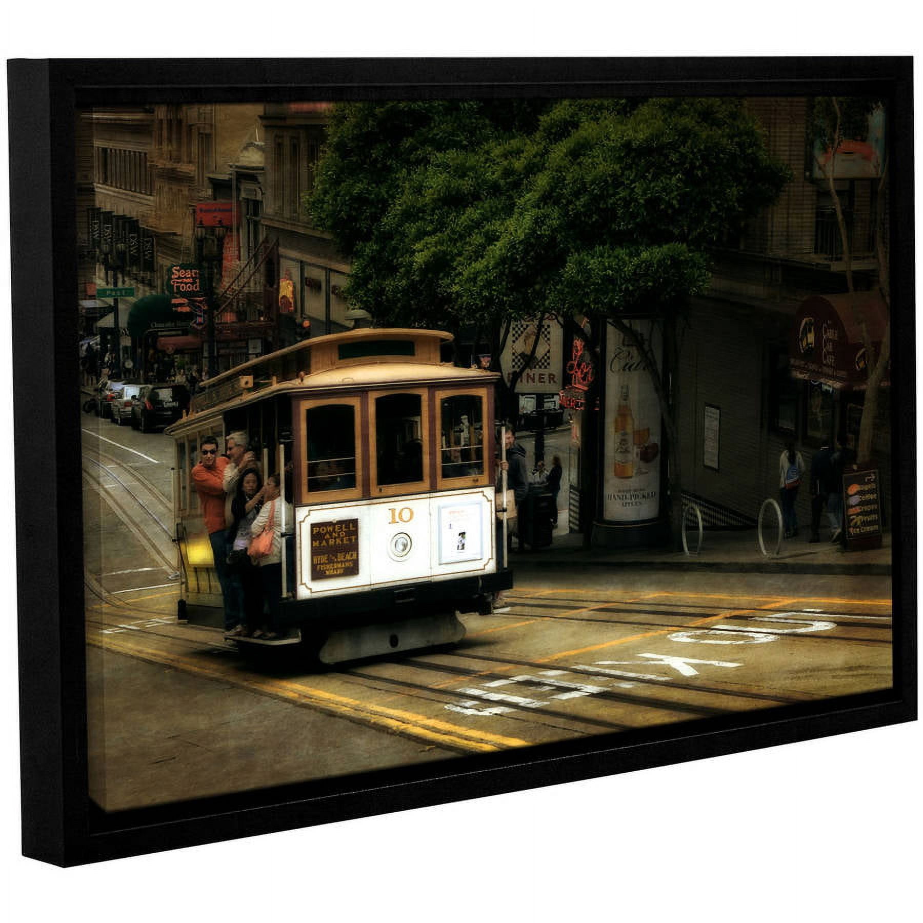 ArtWall Kevin Calkins "Powell and Market" Gallery-Wrapped Floater-Framed Canvas