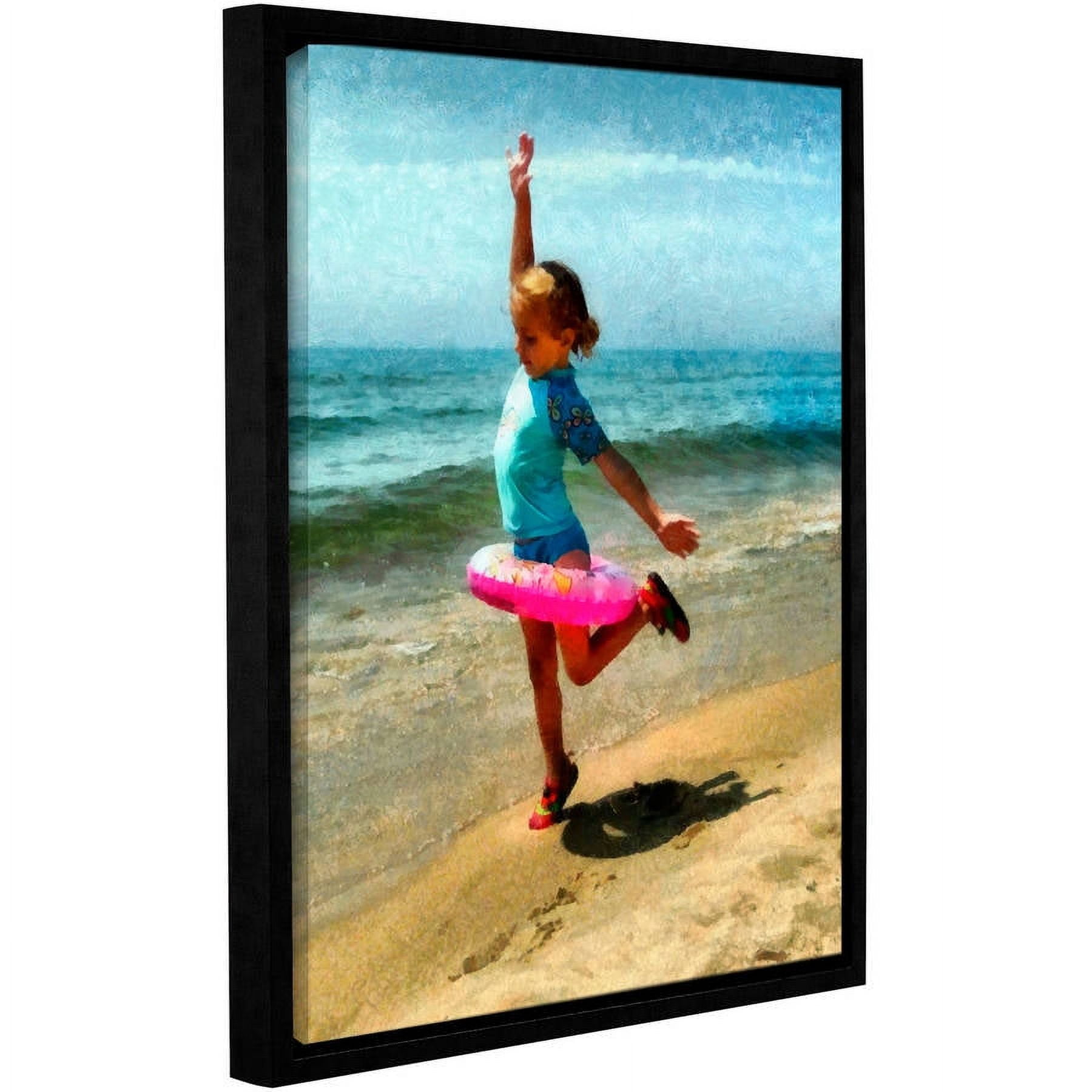 ArtWall Kevin Calkins "Summertime Girl" Gallery-Wrapped Floater-Framed Canvas