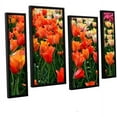 thumbnail image 1 of ArtWall Kevin Calkins "Tulips in Spring" 4-Piece Floater Framed Canvas Staggered Set, 1 of 2