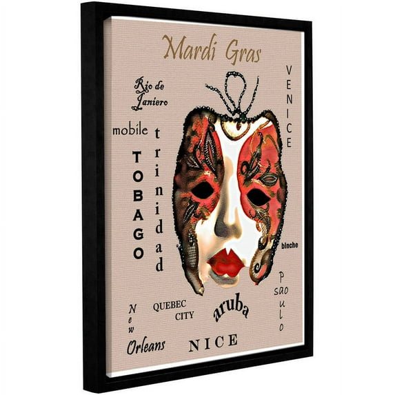 ArtWall Linda Parker "Cities Of Mardi Gras" Gallery-wrapped Floater-framed Canvas