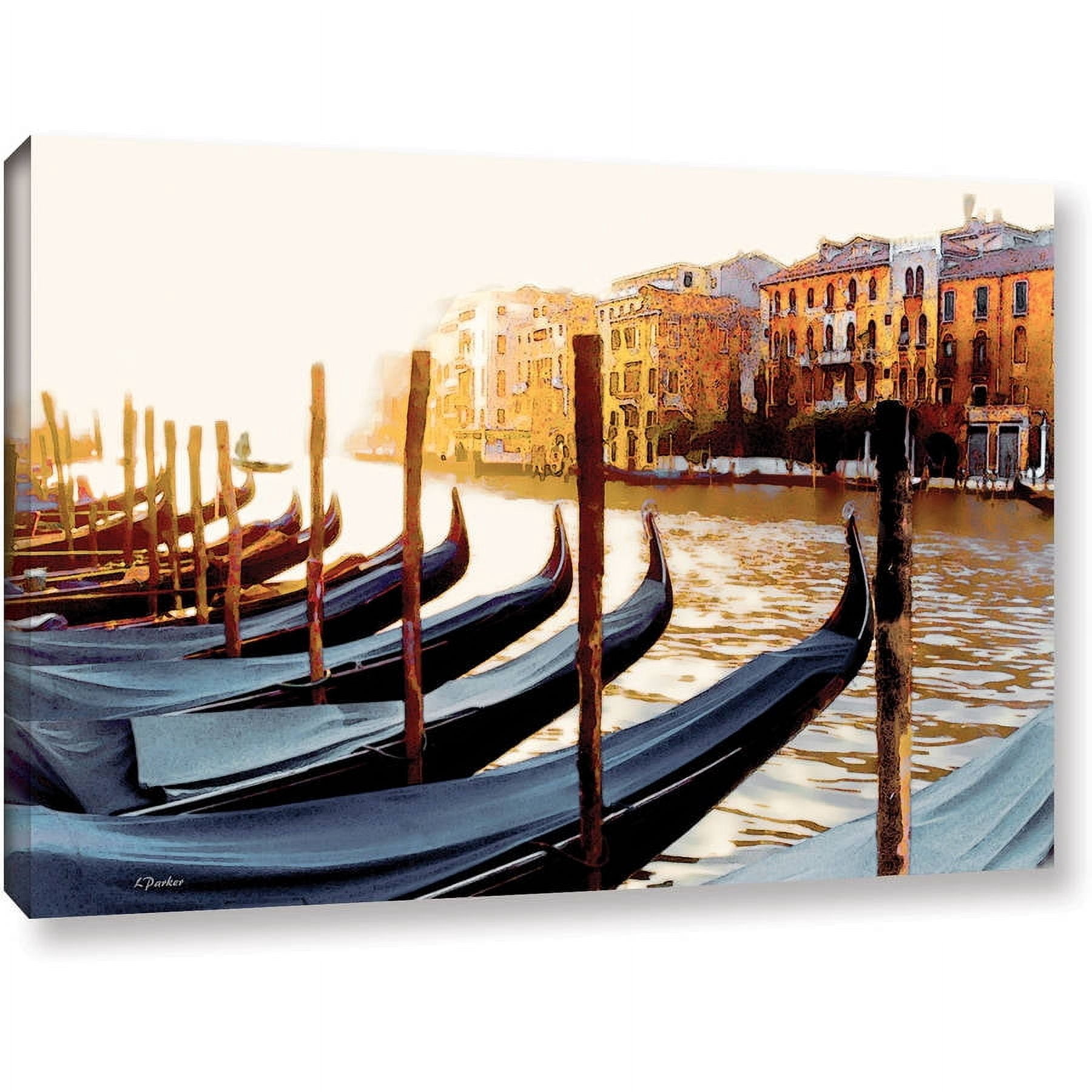 ArtWall Linda Parker "Gondolas Of Venice " Gallery-Wrapped Canvas