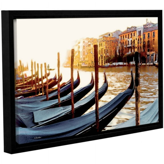 ArtWall Linda Parker "Gondolas Of Venice" Gallery-wrapped Floater-framed Canvas