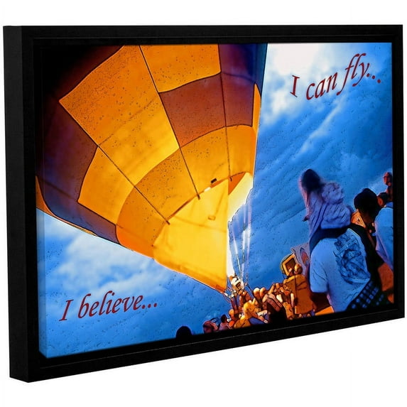 ArtWall Linda Parker "I Believe I Can Fly" Gallery-wrapped Floater-framed Canvas