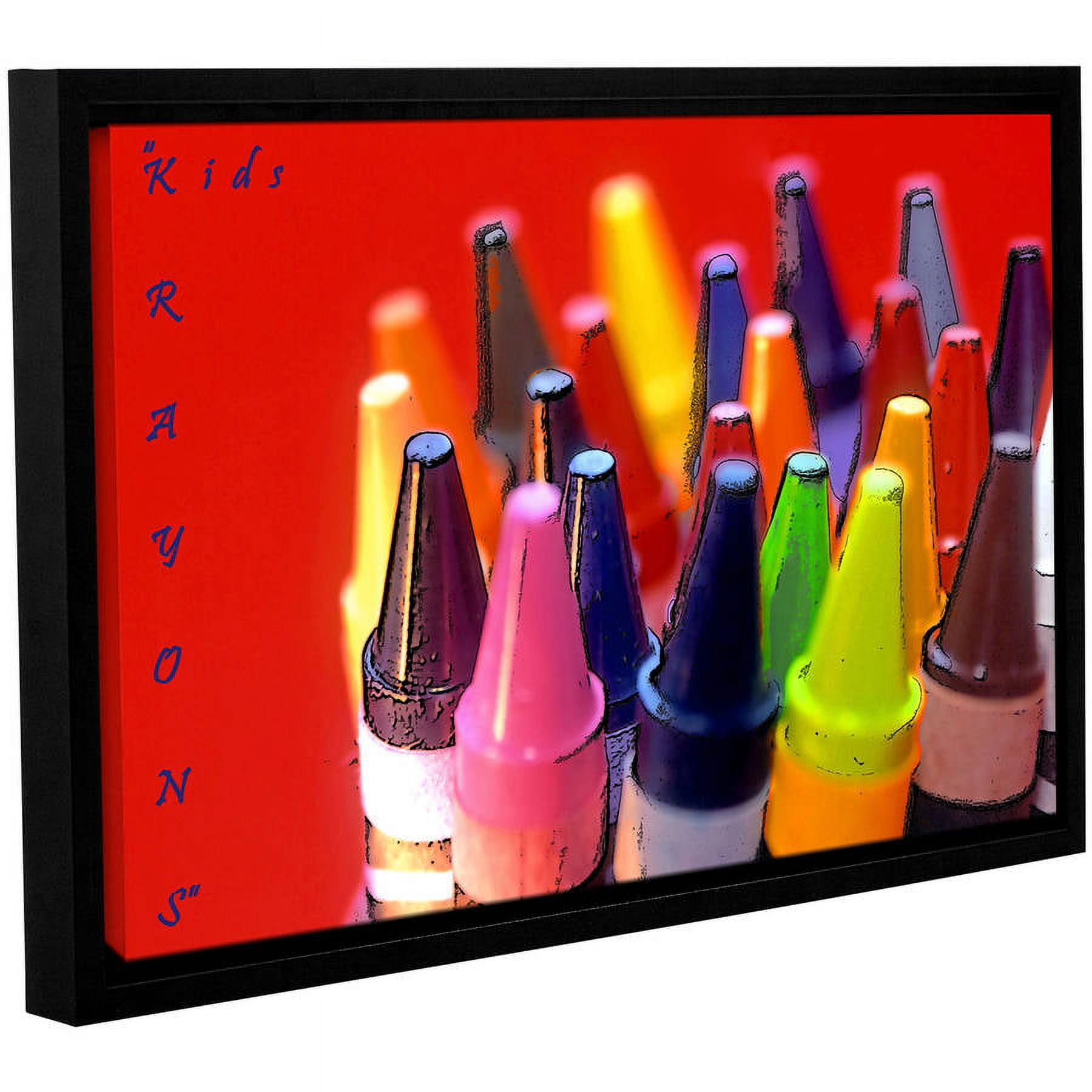 ArtWall Linda Parker "Kids Krayons" Gallery-wrapped Floater-framed Canvas