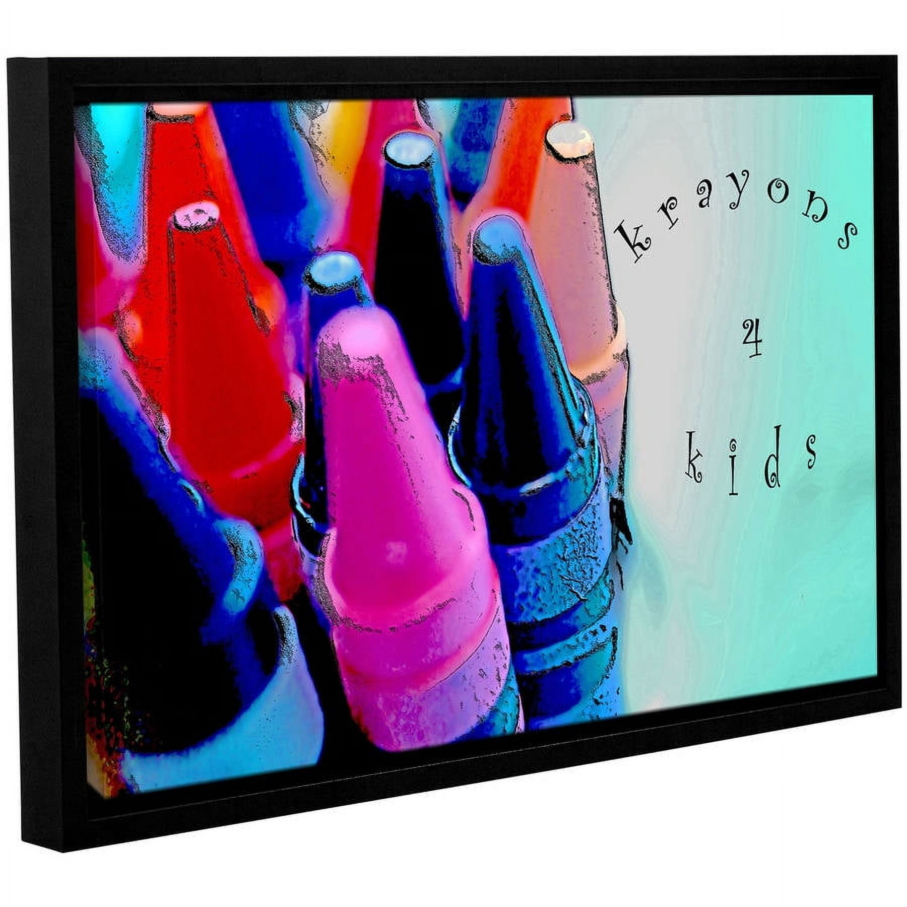 ArtWall Linda Parker "Krayons For Kids" Gallery-wrapped Floater-framed Canvas
