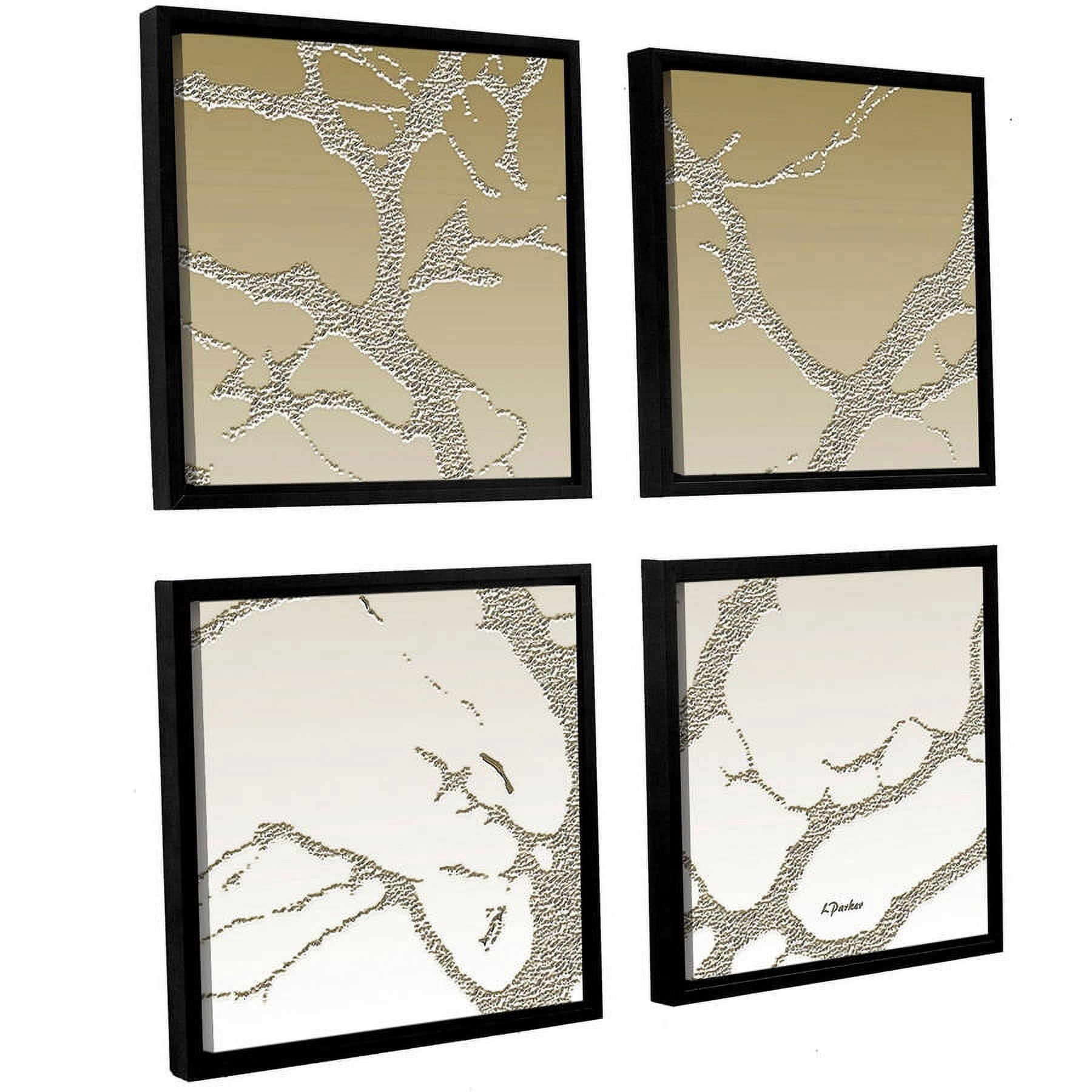 ArtWall Linda Parker "Morning Light On Tree" 4-Piece Floater-framed Canvas Square Set