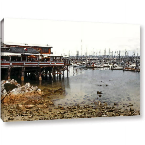 ArtWall Linda Parker ": Old Fisherman's Wharf - California " Gallery-Wrapped Canvas