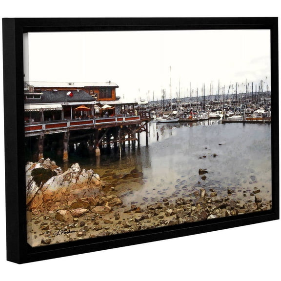 ArtWall Linda Parker "Old Fisherman's Wharf — California" Gallery-wrapped Floater-framed Canvas