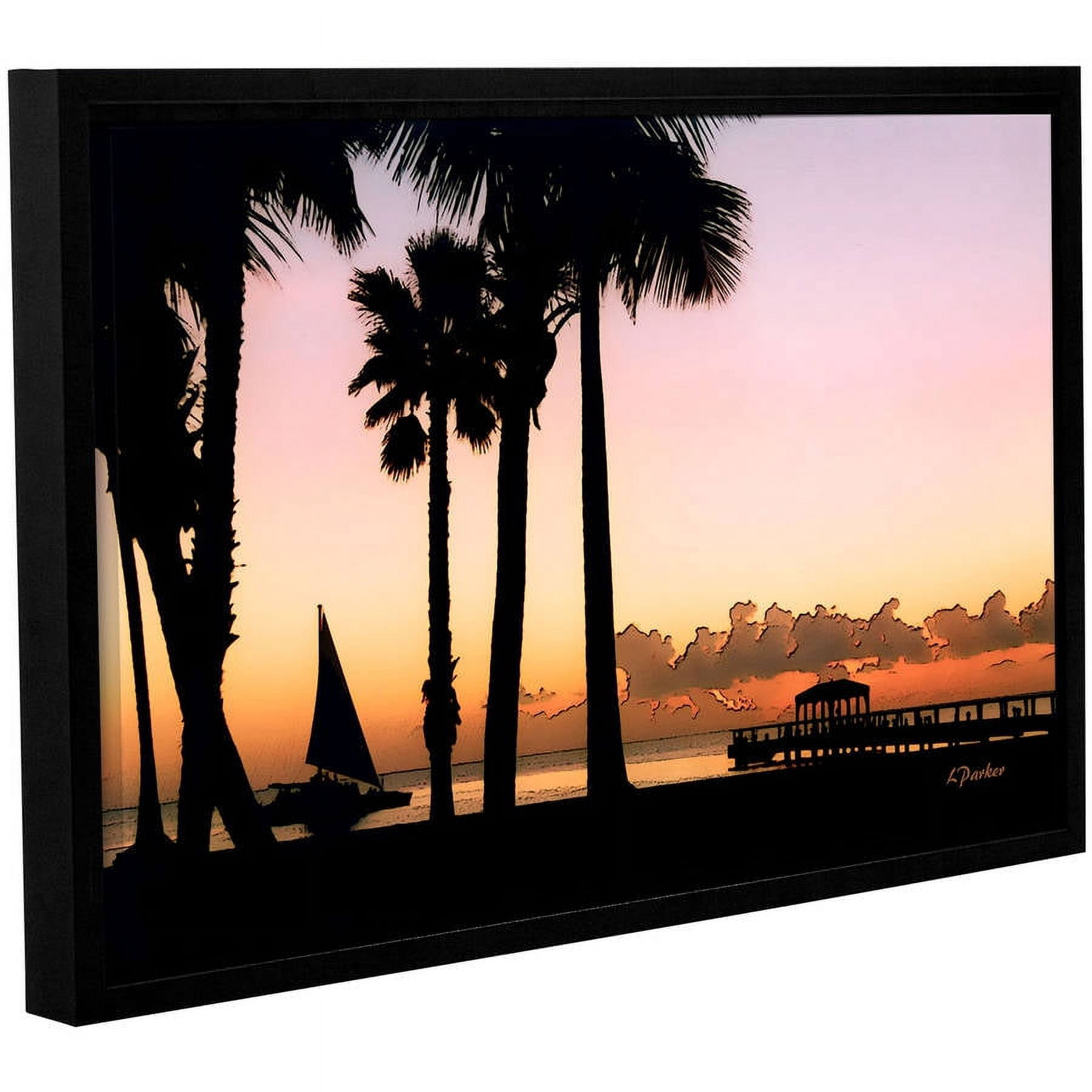 ArtWall Linda Parker "Paradise In Nevis, West Indies" Gallery-wrapped Floater-framed Canvas