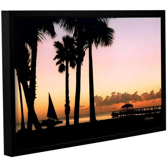 ArtWall Linda Parker "Paradise In Nevis, West Indies" Gallery-wrapped Floater-framed Canvas