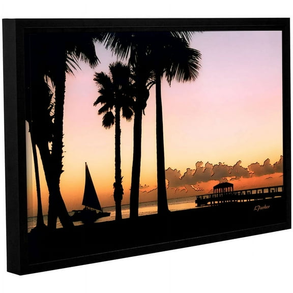ArtWall Linda Parker "Paradise In Nevis, West Indies" Gallery-wrapped Floater-framed Canvas