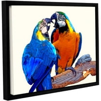 ArtWall Linda Parker "Parrot Passion 2" Gallery-wrapped Floater-framed Canvas