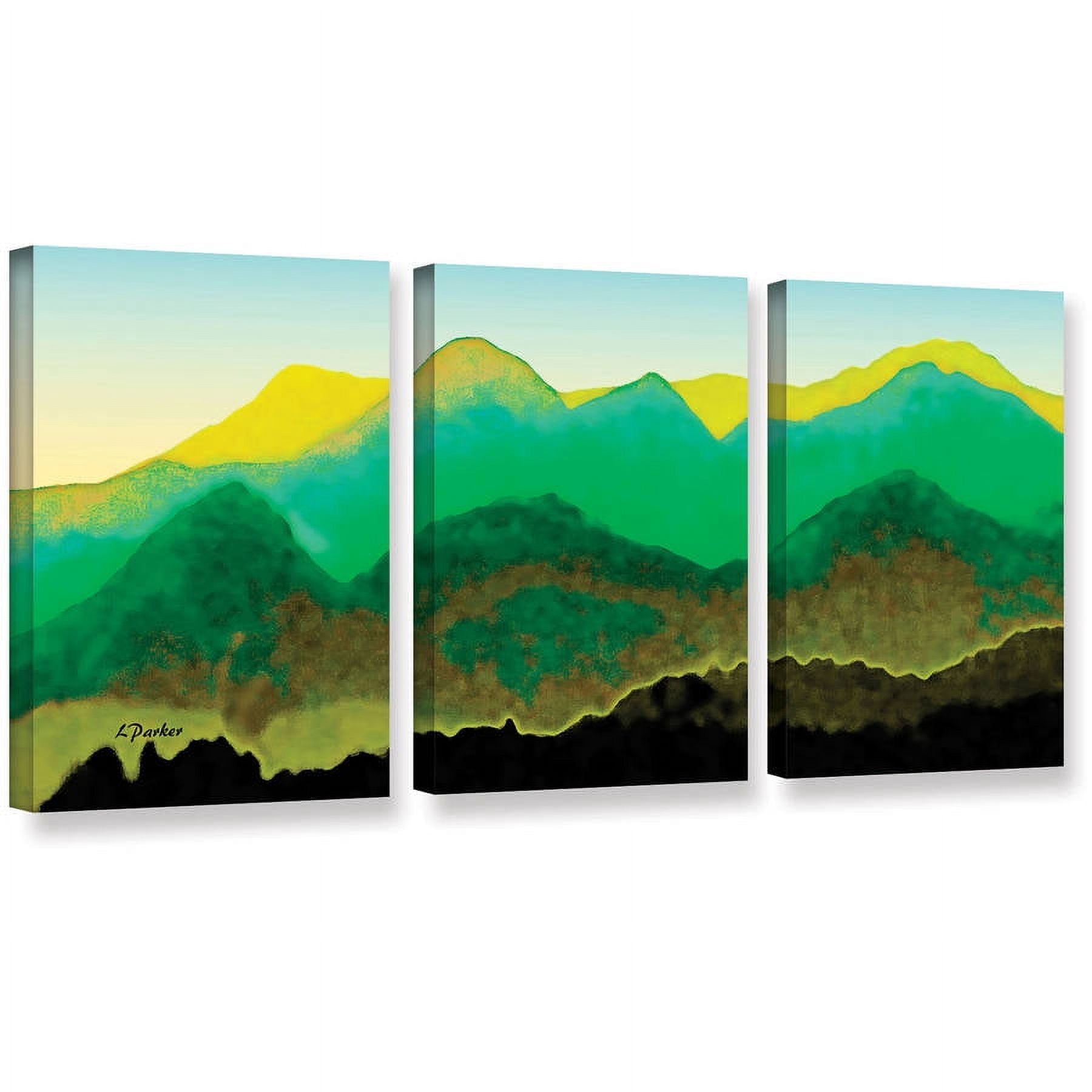 ArtWall Linda Parker "Pyrenees In Spring" 3-Piece Gallery-wrapped Canvas Set
