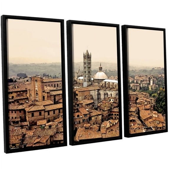 ArtWall Linda Parker "Siena Landscape" 3-Piece Floater-framed Canvas Set