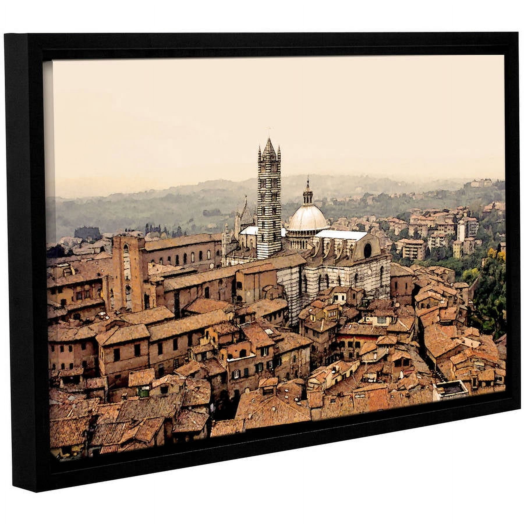 ArtWall Linda Parker "Siena Landscape" Gallery-wrapped Floater-framed Canvas