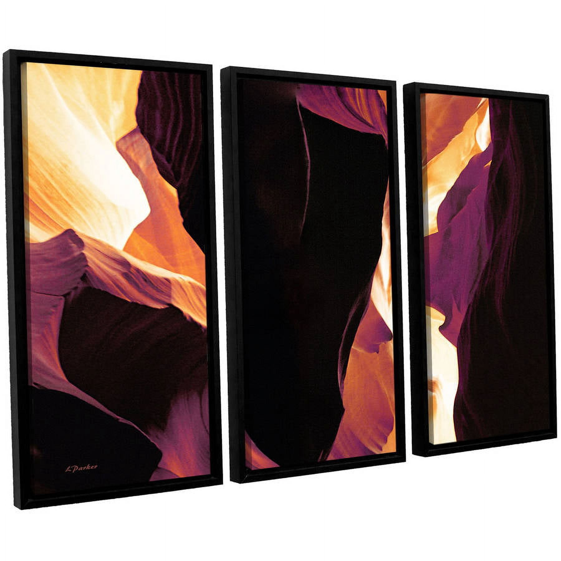 ArtWall Linda Parker "Slot Canyon Light From Above 1" 3-Piece Floater-framed Canvas Set
