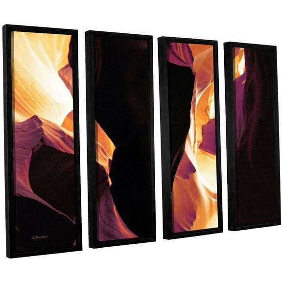 ArtWall Linda Parker "Slot Canyon Light From Above 1" 4-Piece Floater-framed Canvas Set