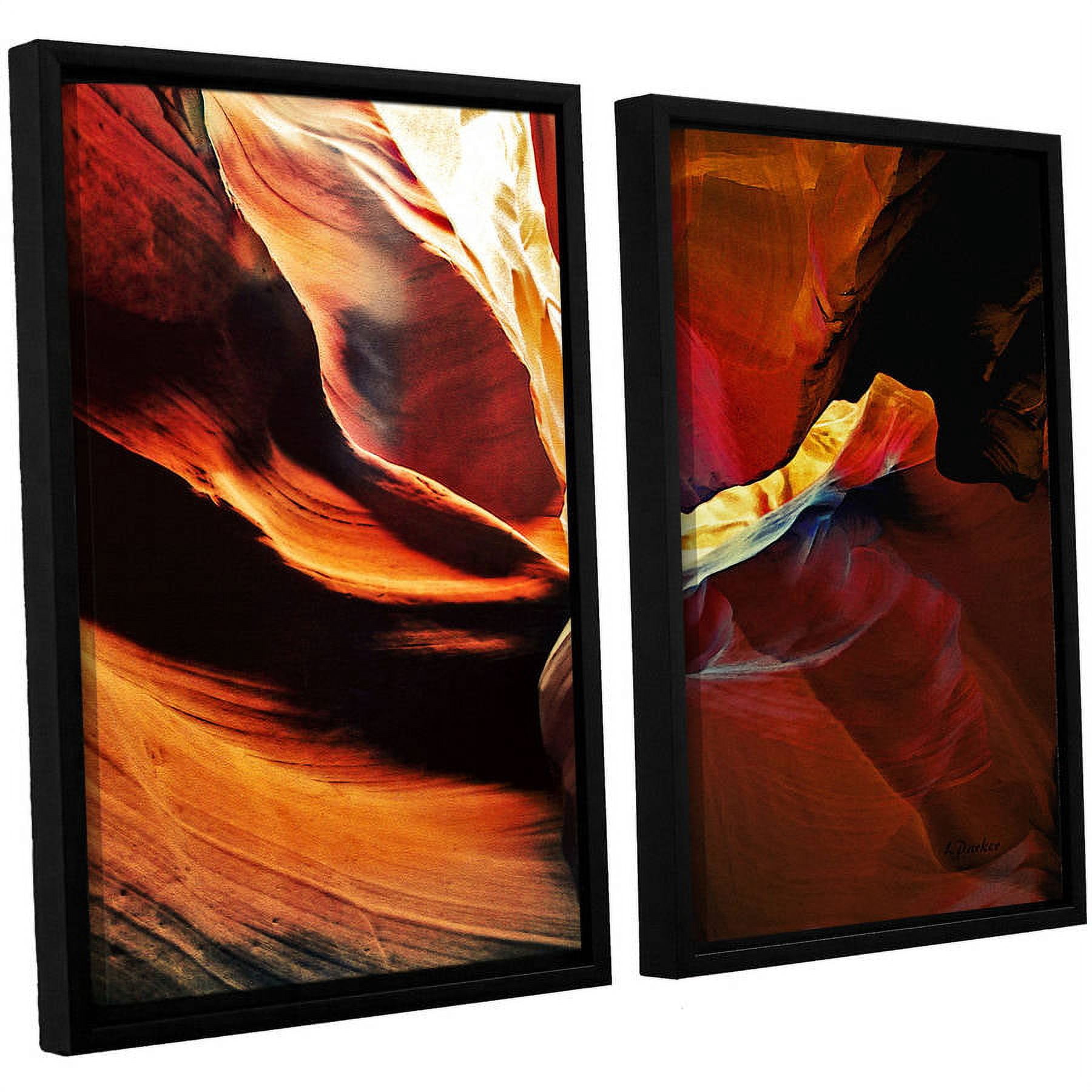 ArtWall Linda Parker "Slot Canyon Light From Above 2" 2 Piece Floater-framed Canvas Set