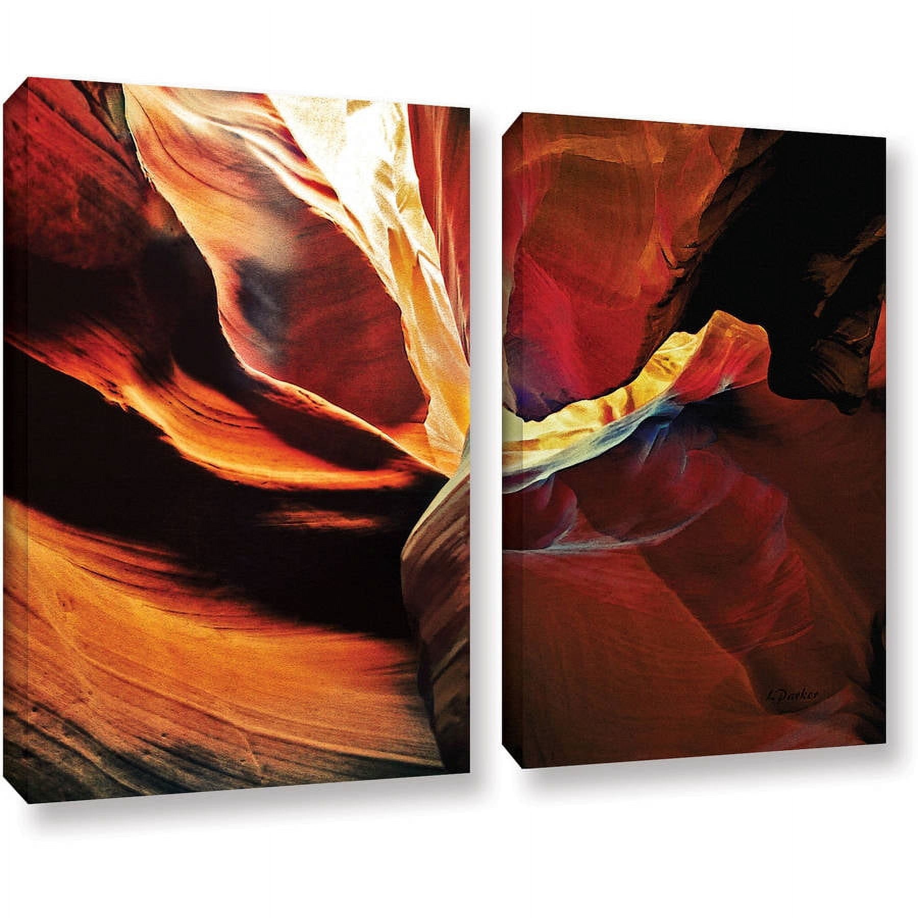 ArtWall Linda Parker "Slot Canyon Light From Above 2" 2 Piece Gallery-wrapped Canvas Set